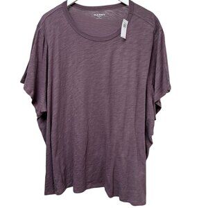OLD NAVY Purple Tee Plus Size 4X Cotton Womens Short Sleeve Top NWT